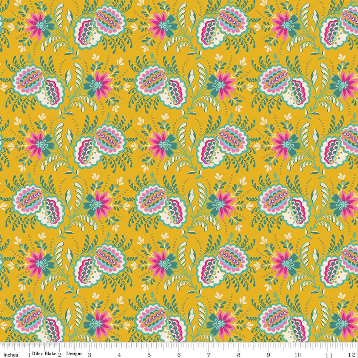 Kipling Gardens - Pemberly Mustard - Stitch - Durango, Colorado Quilt & Sewing Shop
