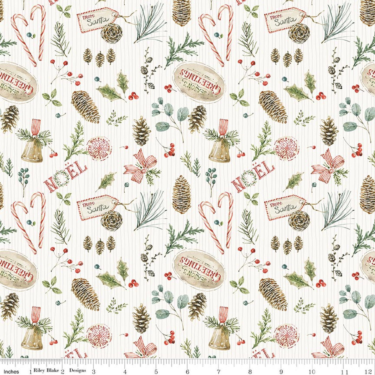 Holiday Spirit - Christmas Toss - Cream - Stitch - Durango, Colorado Quilt & Sewing Shop