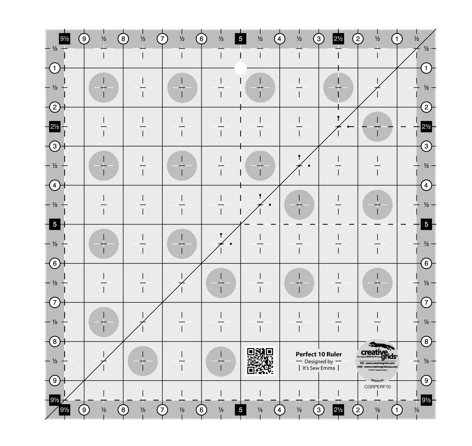 Creative Grids Perfect 10 Ruler - Stitch - Durango, Colorado Quilt & Sewing Shop