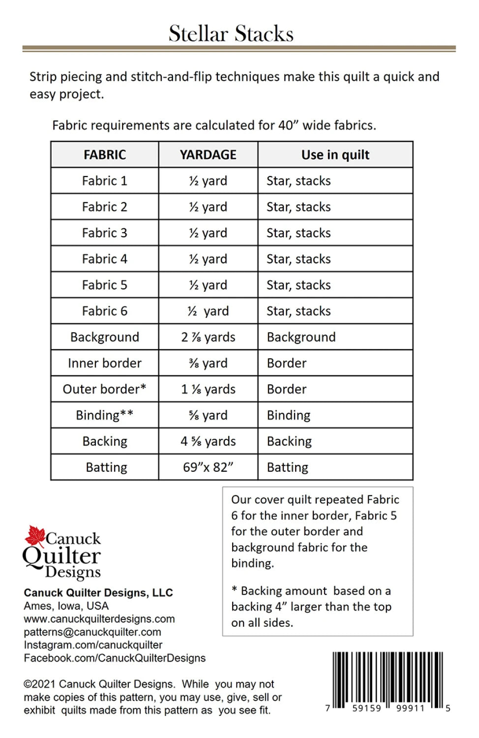 Stellar Stacks - Stitch - Durango, Colorado Quilt & Sewing Shop