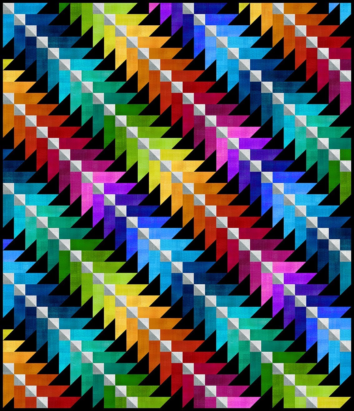 Cascading Colors Quilt Pattern