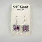 Quilt Earrings Patience Purple/Pink - Stitch - Durango, Colorado Quilt & Sewing Shop