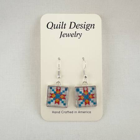 Quilt Earrings River Star - Stitch - Durango, Colorado Quilt & Sewing Shop