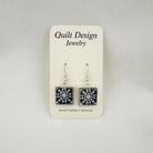 Quilt Earrings Star Crossing Black/White - Stitch - Durango, Colorado Quilt & Sewing Shop
