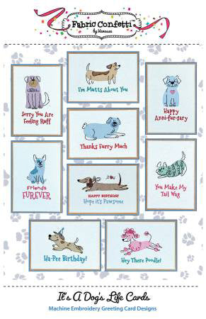 It's a Dog's Life Greeting Cards - Stitch - Durango, Colorado Quilt & Sewing Shop