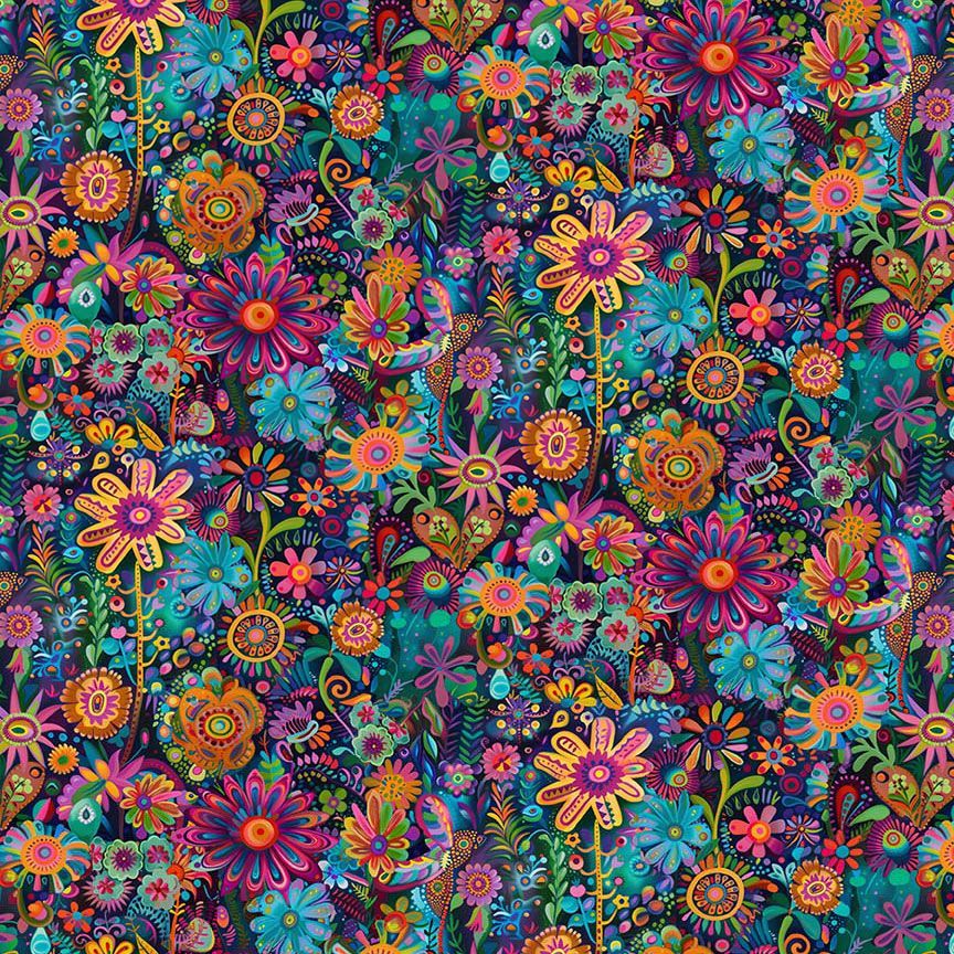 Purrfect Patchwork - Folk Art Floral - Stitch - Durango, Colorado Quilt & Sewing Shop