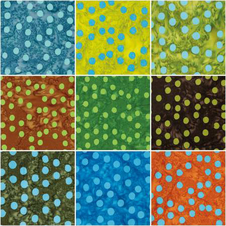 RB Batiks Elementals Polka Pop Fat Quarter Bundle - Stitch - Durango, Colorado Quilt & Sewing Shop
