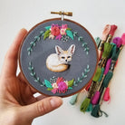 Hand Embroidery Fennec Fox - Stitch - Durango, Colorado Quilt & Sewing Shop