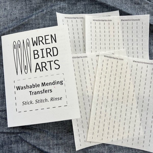 WREN BIRD ARTS Simple Lined Sashiko Mending Patterns - Stitch - Durango, Colorado Quilt & Sewing Shop