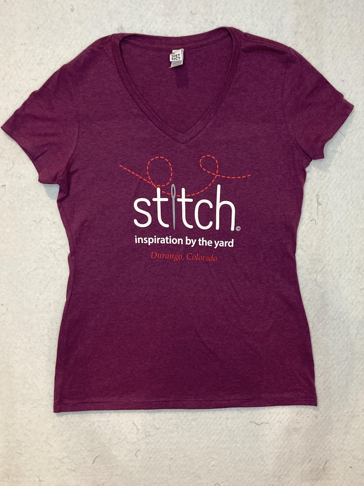 Stitch T-Shirt Raspberry - Stitch - Durango, Colorado Quilt & Sewing Shop