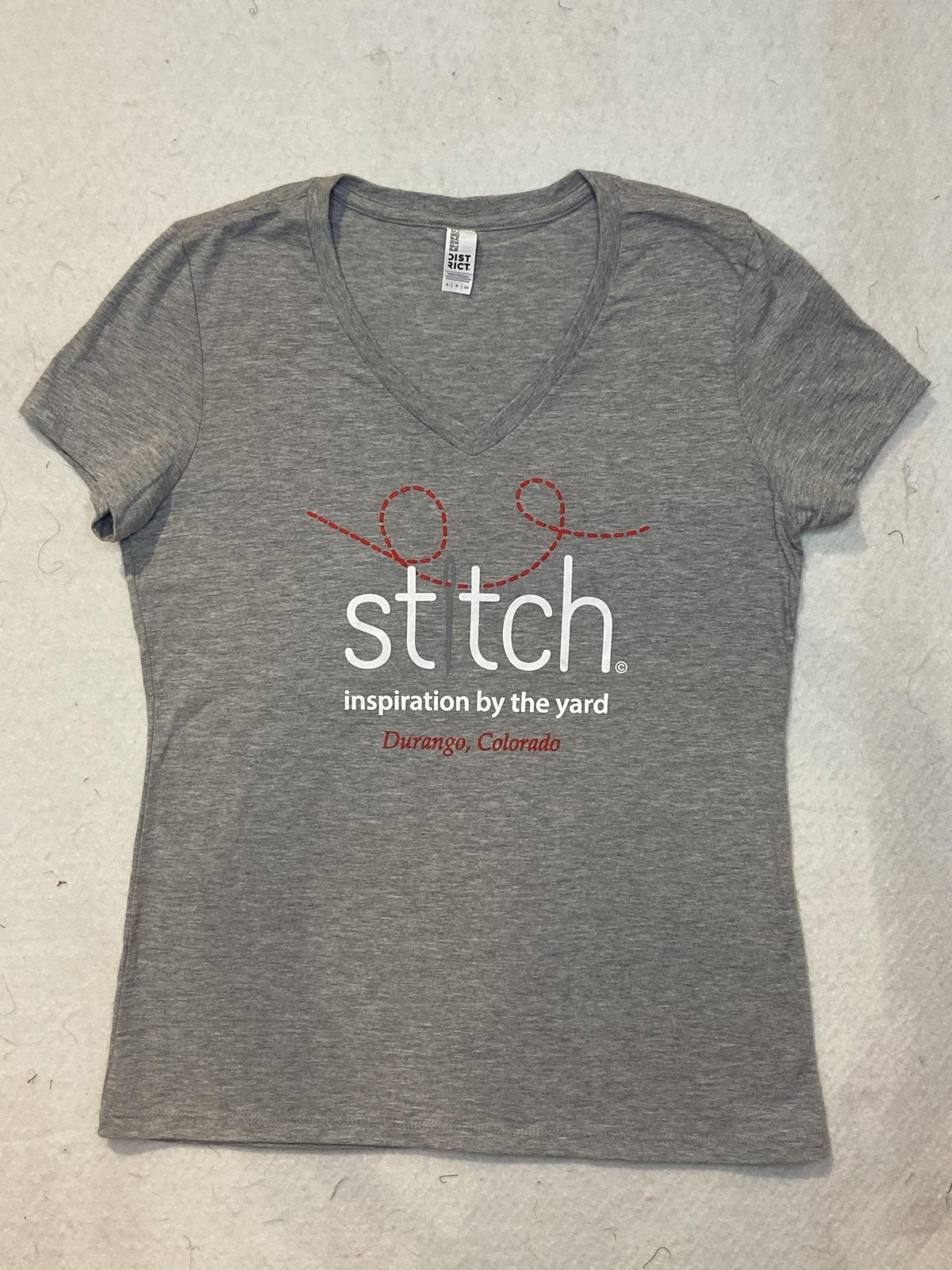 Stitch T-Shirt Heather Grey - Stitch - Durango, Colorado Quilt & Sewing Shop
