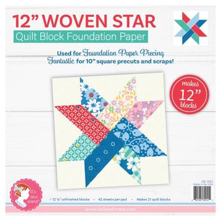 Woven Star 12in Foundation Paper Pad - Stitch - Durango, Colorado Quilt & Sewing Shop
