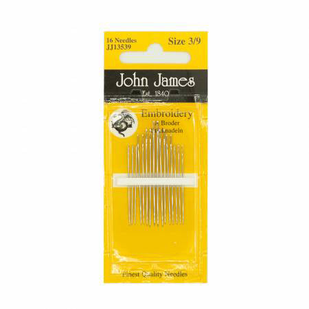 JJ Embroidery & Crewel Needles Size 3/9 - Stitch - Durango, Colorado Quilt & Sewing Shop