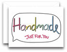 Handmade Just For You Gift Note Card - Stitch - Durango, Colorado Quilt & Sewing Shop