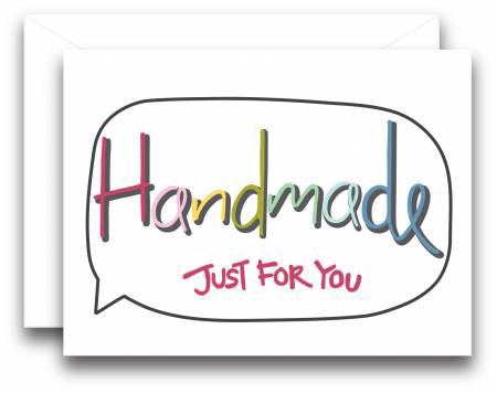 Handmade Just For You Gift Note Card - Stitch - Durango, Colorado Quilt & Sewing Shop