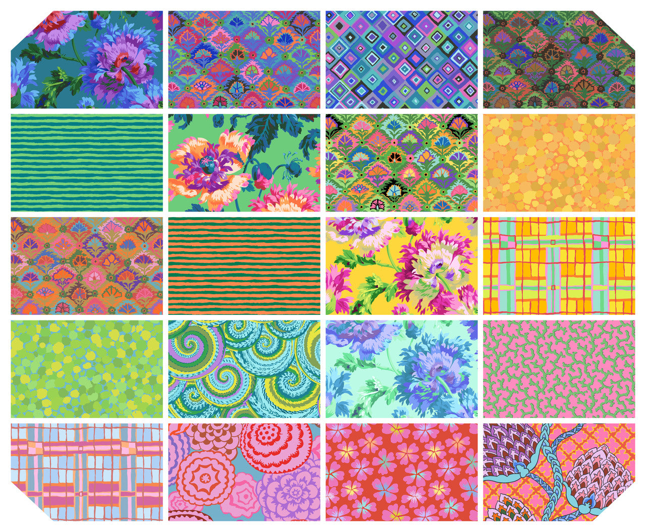 FS Kaffe Fat Quarter - Bright - Stitch - Durango, Colorado Quilt & Sewing Shop