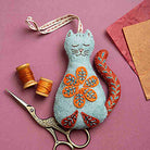Folk Embroidered Cat Kit - Stitch - Durango, Colorado Quilt & Sewing Shop
