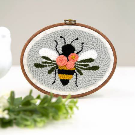 Punch Needle Embroidery Kit Bloomin Bee - Stitch - Durango, Colorado Quilt & Sewing Shop