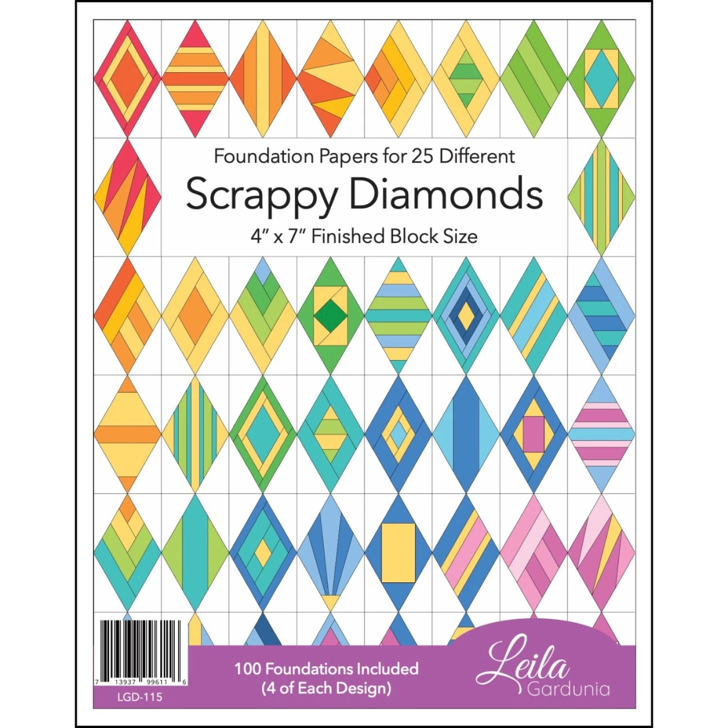 Scrappy Diamonds Foundation Pad - Stitch - Durango, Colorado Quilt & Sewing Shop