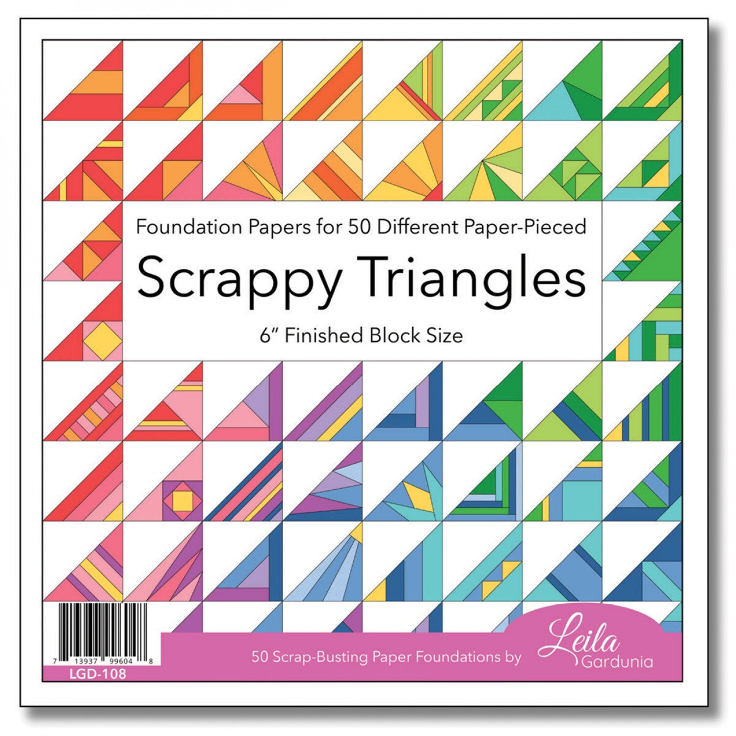 Scrappy Triangle Foundation Paper-Piecing Pad 6" - Stitch - Durango, Colorado Quilt & Sewing Shop