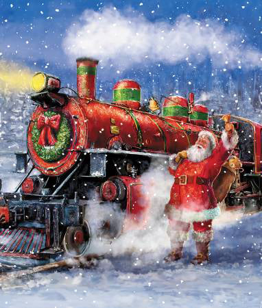 RB More Christmas Wishes Santa's Train Panel - Stitch - Durango, Colorado Quilt & Sewing Shop