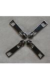 Metal Zipper Pulls 4ct- Gunmetal - Stitch - Durango, Colorado Quilt & Sewing Shop