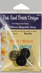 Magnetic Purse Snap - Black Nickel 3/4in - Stitch - Durango, Colorado Quilt & Sewing Shop