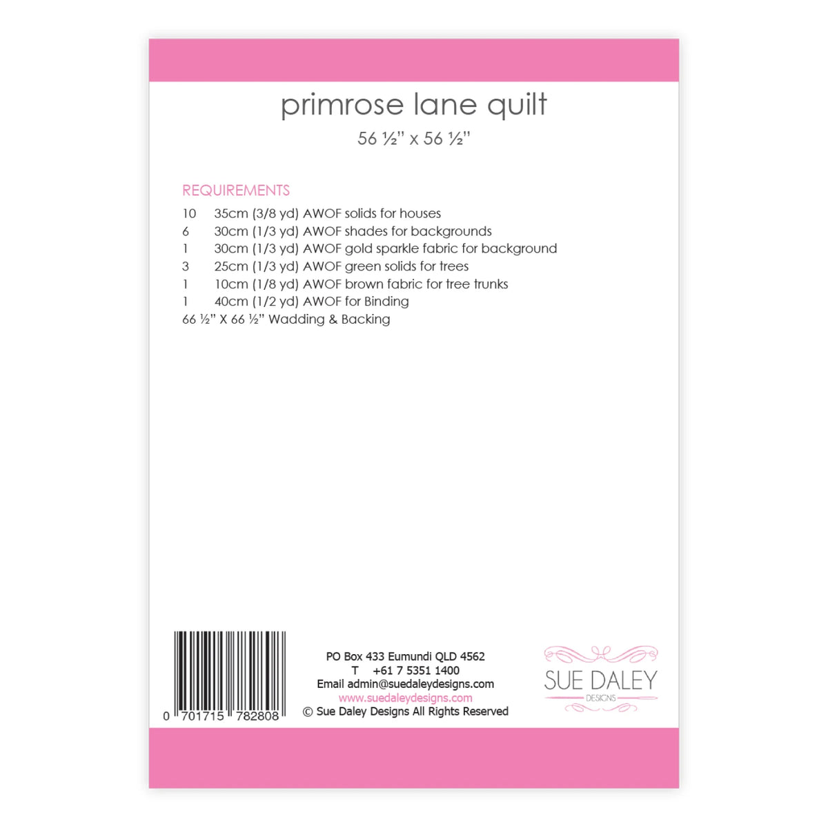 Primrose Lane Quilt Pattern - Stitch - Durango, Colorado Quilt & Sewing Shop