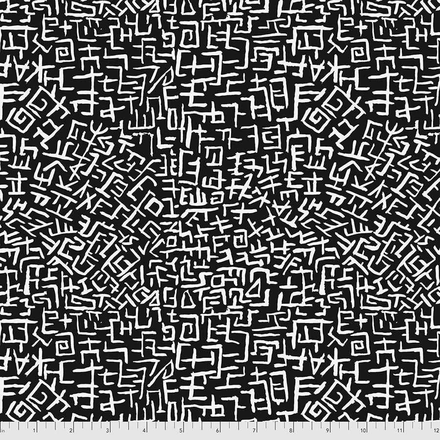 FS Kaffe Amaze - Black - Stitch - Durango, Colorado Quilt & Sewing Shop