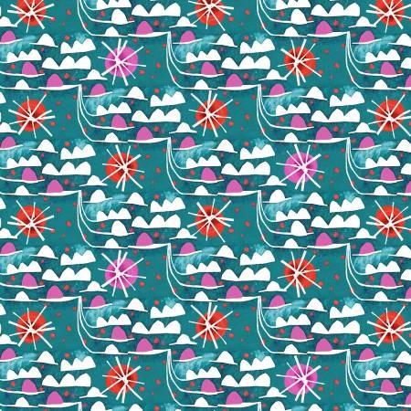 FS Colori Waves Teal - Stitch - Durango, Colorado Quilt & Sewing Shop