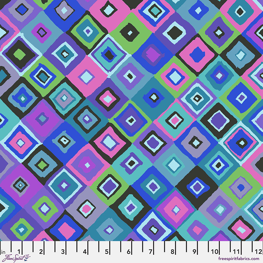 FS Kaffe Square Dance - Blue - Stitch - Durango, Colorado Quilt & Sewing Shop