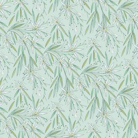 FS Flourish & Bloom Mint Star Flower - Stitch - Durango, Colorado Quilt & Sewing Shop