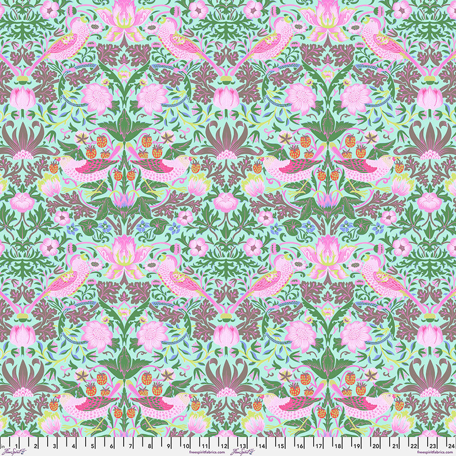 FS Strawberry Thief - Aqua - Stitch - Durango, Colorado Quilt & Sewing Shop