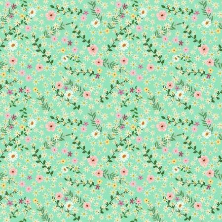 FS Floral Fiesta Happy Petals Mint - Stitch - Durango, Colorado Quilt & Sewing Shop