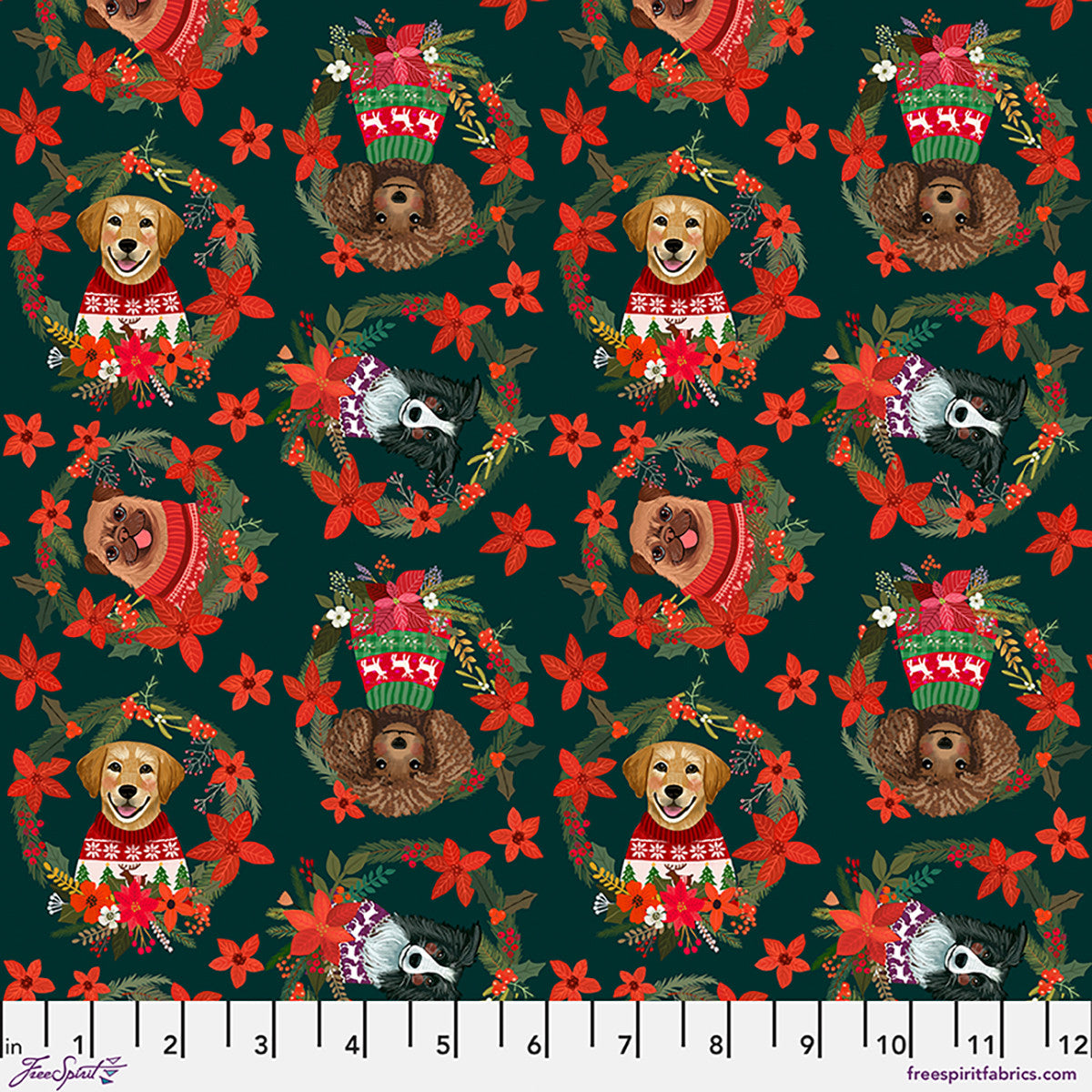 Christmas Pets - Christmas Dogs - Spruce - Stitch - Durango, Colorado Quilt & Sewing Shop