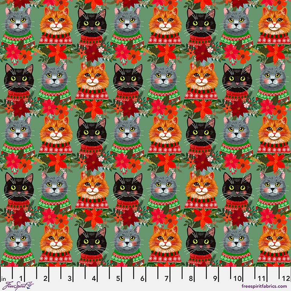 Christmas Pets - Christmas Cats - Sage - Stitch - Durango, Colorado Quilt & Sewing Shop