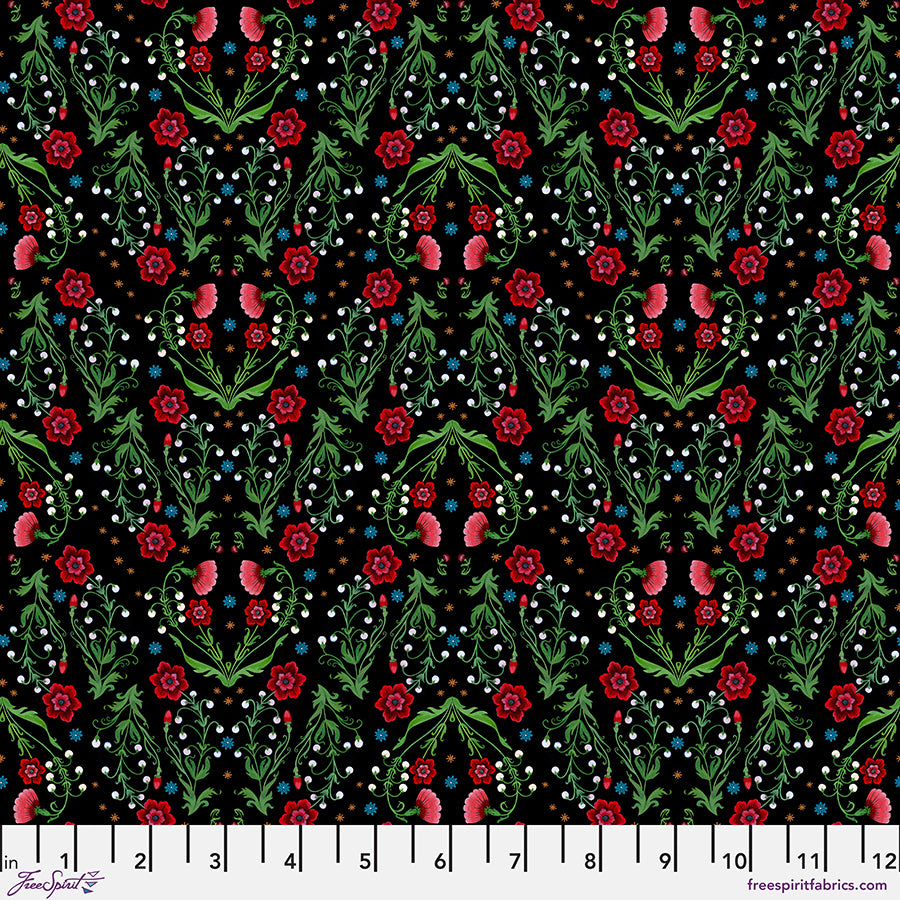 FS Nocturnal Creatures Victorian Garden Black - Stitch - Durango, Colorado Quilt & Sewing Shop