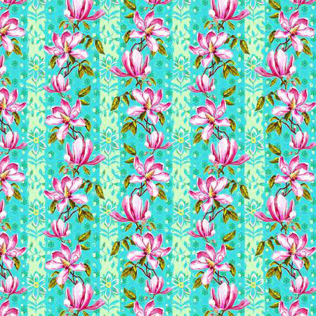 FS Festival Magnolias Blue - Stitch - Durango, Colorado Quilt & Sewing Shop