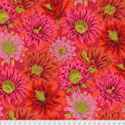 FS Kaffe Cactus Flower - Red - Stitch - Durango, Colorado Quilt & Sewing Shop