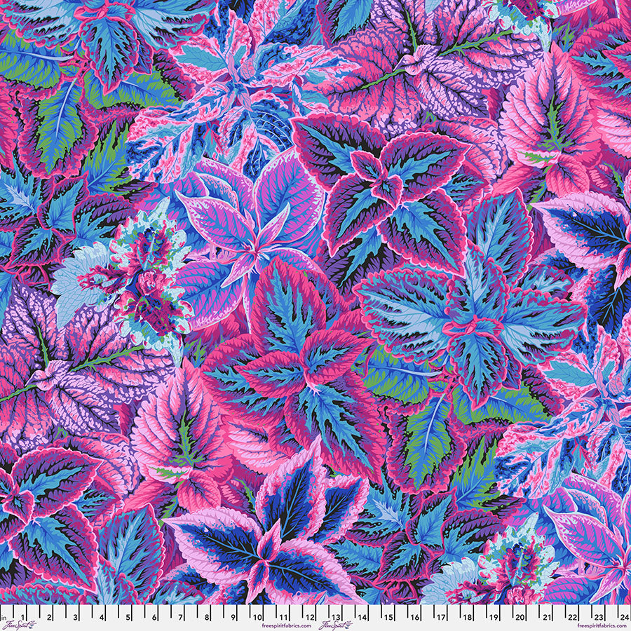 FS Bold Leaves - Blue - Stitch - Durango, Colorado Quilt & Sewing Shop