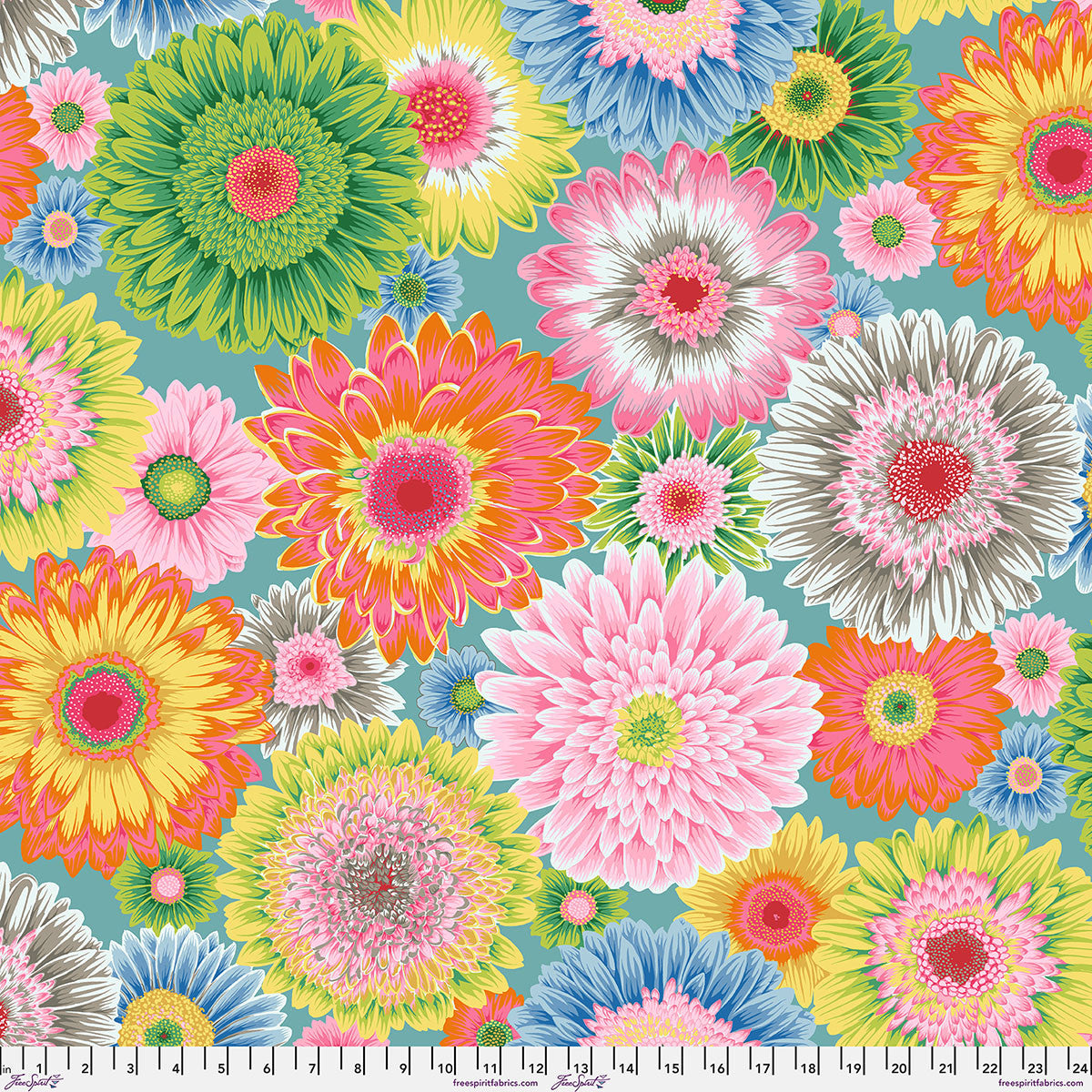 Kaffe Collective - Gerbera Daisies - Pastel - Stitch - Durango, Colorado Quilt & Sewing Shop