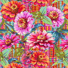 FS Festival Wideback Giant Zinnias Pink - Stitch - Durango, Colorado Quilt & Sewing Shop