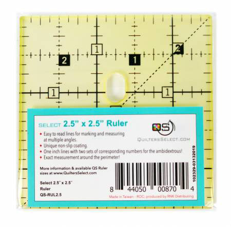 Quilters Select 2.5" x 2.5" Ruler - Stitch - Durango, Colorado Quilt & Sewing Shop