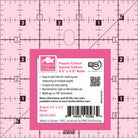 Quilters Select 3.5" x 3.5" Ruler - Pink - Stitch - Durango, Colorado Quilt & Sewing Shop
