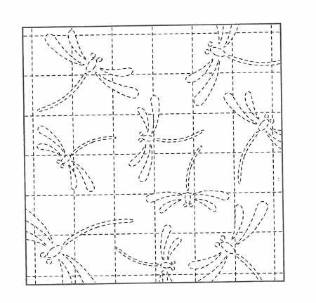 Sashiko Sampler Traditional Design Dragonfly White - Stitch - Durango, Colorado Quilt & Sewing Shop