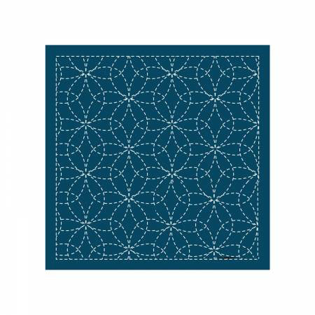 Sashiko Sampler Traditional Design Hana-zashi Navy - Stitch - Durango, Colorado Quilt & Sewing Shop