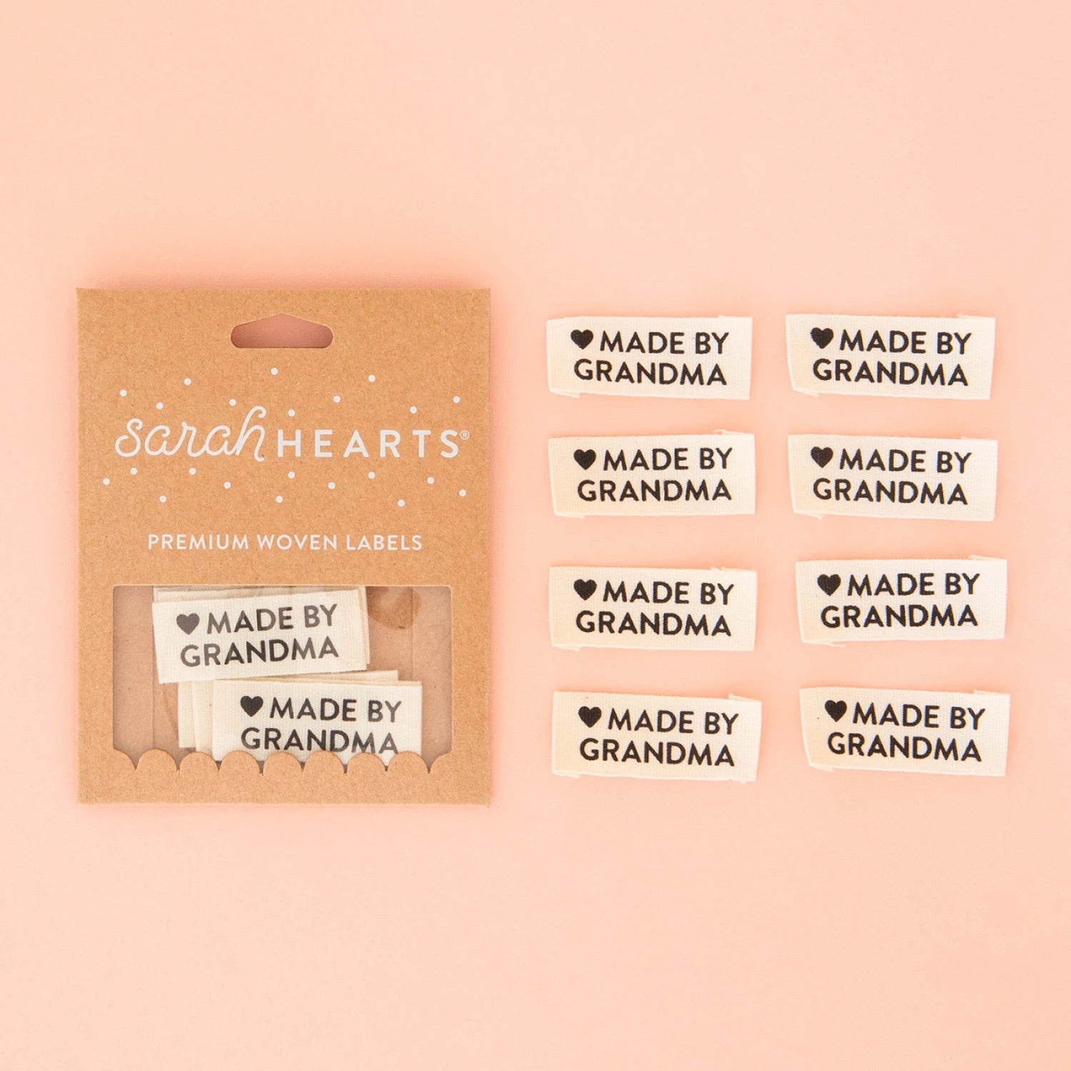 Sarah Hearts Made by Grandma Labels - Stitch - Durango, Colorado Quilt & Sewing Shop