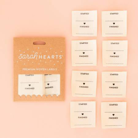 Started/Finished Organic Cotton Write-In Labels - Stitch - Durango, Colorado Quilt & Sewing Shop