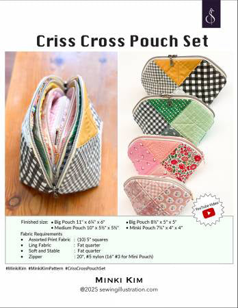 Minki Kim Criss Cross Pouch Set Pattern - Stitch - Durango, Colorado Quilt & Sewing Shop