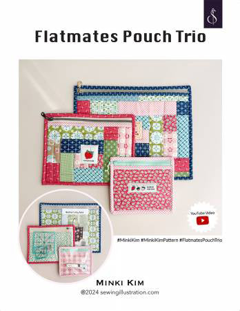 Minki Kims Flatmates Pouch Trio - Stitch - Durango, Colorado Quilt & Sewing Shop